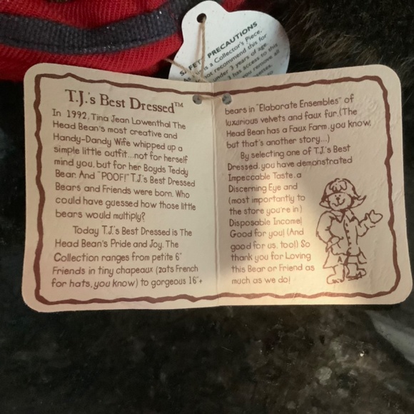 Boyds Bears T.D. Gridiron #917374 Tags Attached 11" with Football - Picture 7 of 9